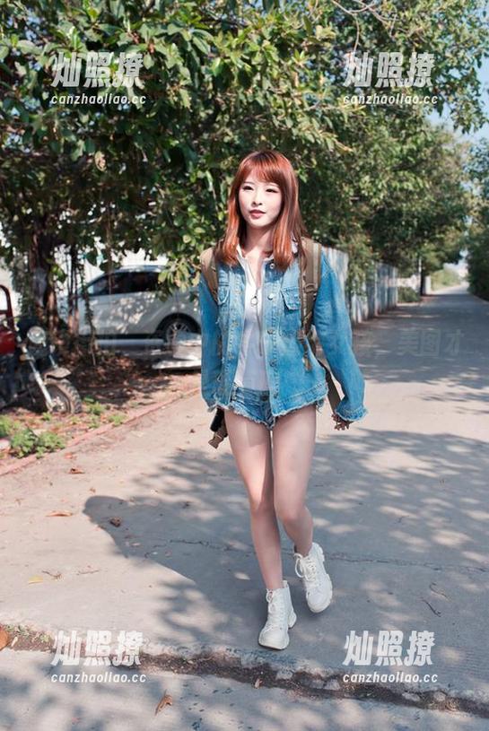 魔镜街拍 魔镜街拍,资源中的牛仔热裤女孩,美图才是硬道理!